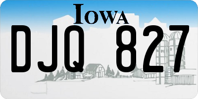 IA license plate DJQ827