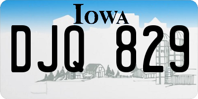 IA license plate DJQ829
