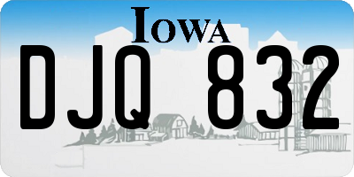 IA license plate DJQ832
