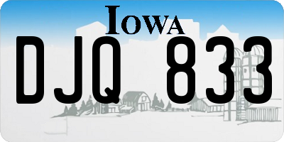 IA license plate DJQ833