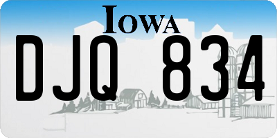 IA license plate DJQ834
