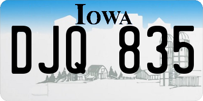 IA license plate DJQ835