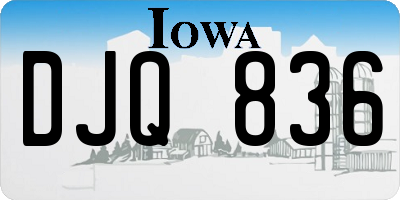 IA license plate DJQ836