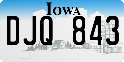 IA license plate DJQ843