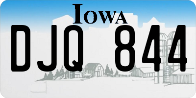 IA license plate DJQ844