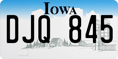 IA license plate DJQ845