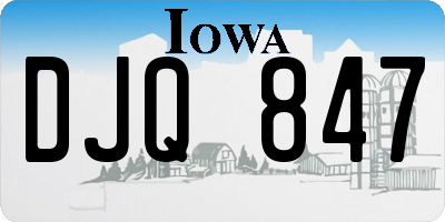 IA license plate DJQ847