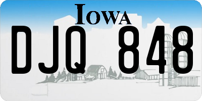 IA license plate DJQ848