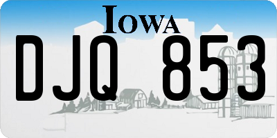 IA license plate DJQ853