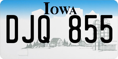 IA license plate DJQ855