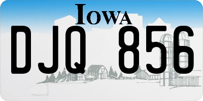 IA license plate DJQ856