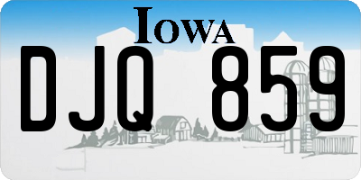 IA license plate DJQ859