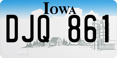 IA license plate DJQ861