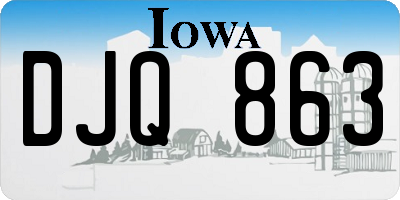 IA license plate DJQ863