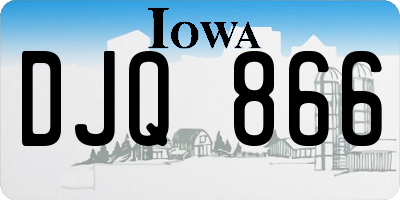 IA license plate DJQ866