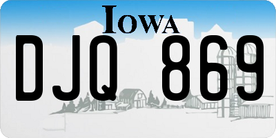 IA license plate DJQ869