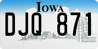 IA license plate DJQ871