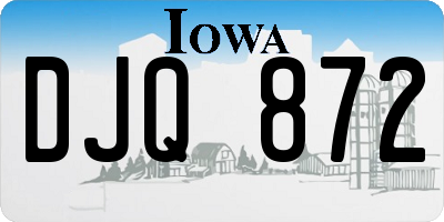 IA license plate DJQ872
