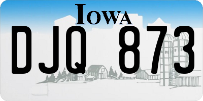 IA license plate DJQ873