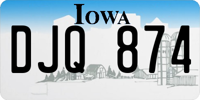 IA license plate DJQ874