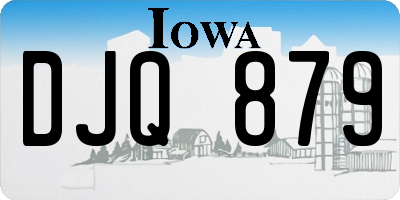 IA license plate DJQ879
