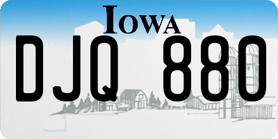 IA license plate DJQ880