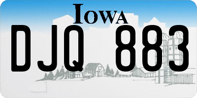 IA license plate DJQ883