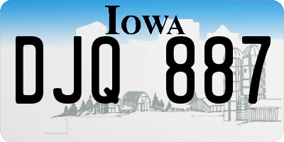 IA license plate DJQ887