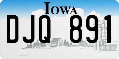IA license plate DJQ891