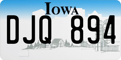 IA license plate DJQ894