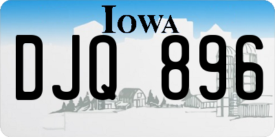 IA license plate DJQ896