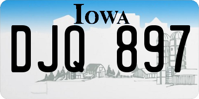 IA license plate DJQ897