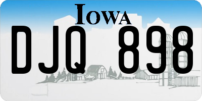 IA license plate DJQ898