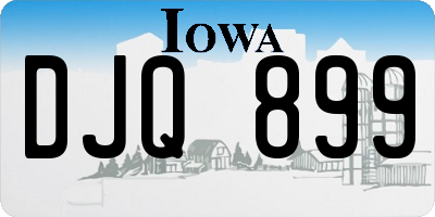 IA license plate DJQ899