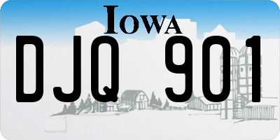 IA license plate DJQ901