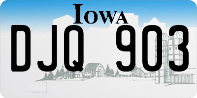 IA license plate DJQ903
