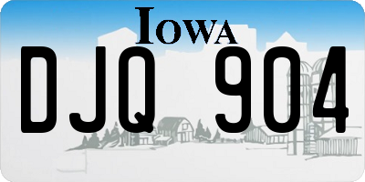 IA license plate DJQ904