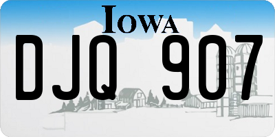 IA license plate DJQ907