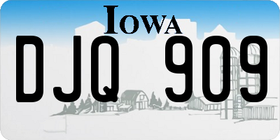 IA license plate DJQ909