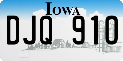 IA license plate DJQ910