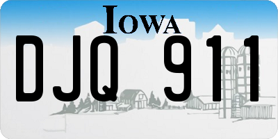 IA license plate DJQ911