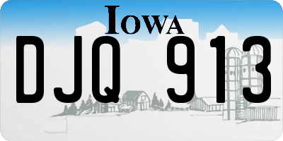 IA license plate DJQ913