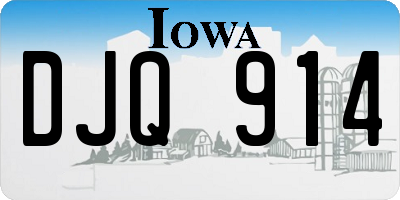 IA license plate DJQ914