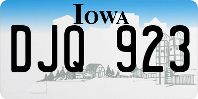 IA license plate DJQ923