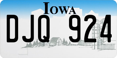 IA license plate DJQ924