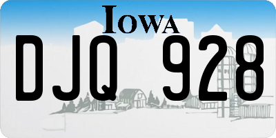 IA license plate DJQ928