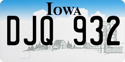 IA license plate DJQ932