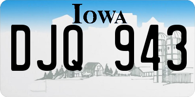 IA license plate DJQ943