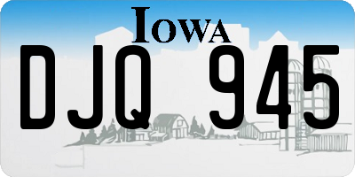 IA license plate DJQ945