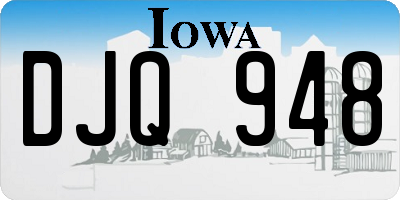 IA license plate DJQ948
